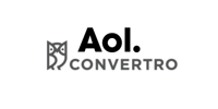 saas company convertro and a o l's logos